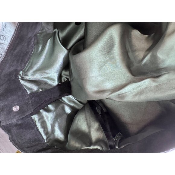 Vintage Maxima Wilsons leather suede patchwork flare pants sz 8 fairy goblin - Picture 7 of 7